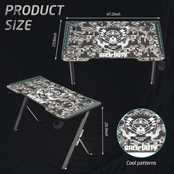 Call Of Duty (COD) Hawksbill Series RGB Flowing Light Gaming Desk COD-HAWKSBILL-02